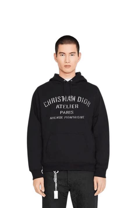 oversized 'christian dior atelier' hooded sweatshirt|Dior men's sweaters.